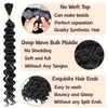 22 Inch 30# Deep Wave Bulk Hair Extensions for Boho
