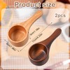 2Pcs Wood Coffee Scoops Acacia Wood Measuring Spoon