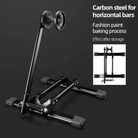 ROCKBROS Bike Parking Stand Foldable Floor Stand Rack Carbon Steel  20-29" - Horizontal Bars