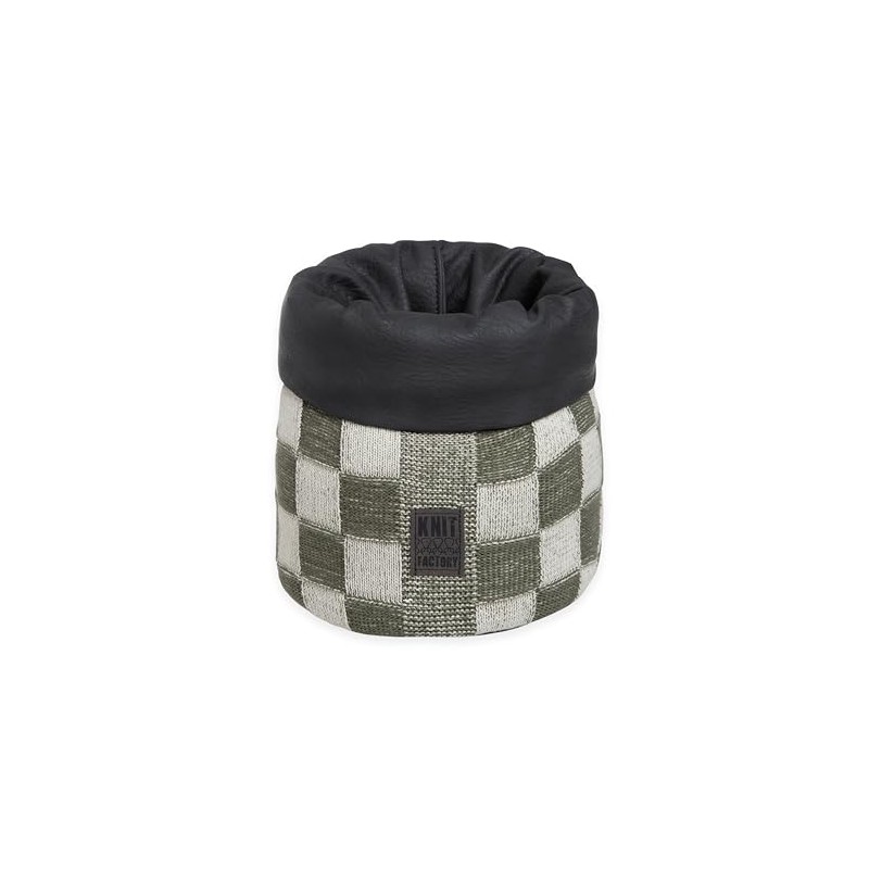 Knit Factory - Basket Block - Ecru/Khaki - 25 cm