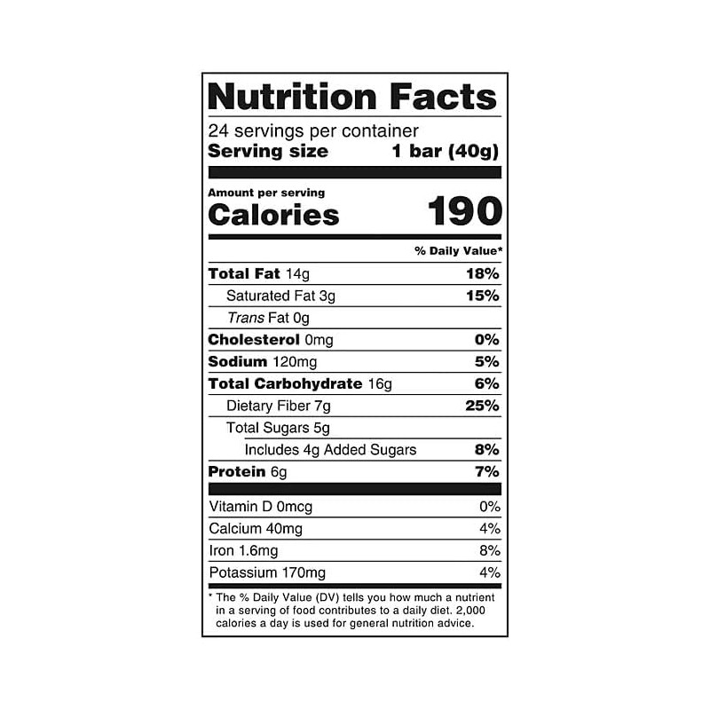 The Better Nut Bar, Dark Chocolate and Sea Salt, 24