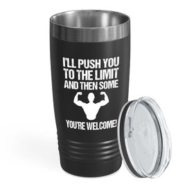 Personal Trainer Black Edition Viking Tumbler 20oz - I'll Push You - Fitness Instructor Workout Coach Exercise Lover Cardio Lover Gym Coach