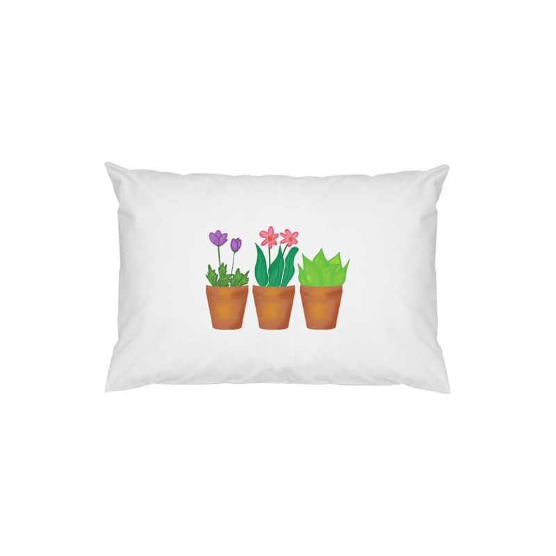 2 x 'Plants In Pots' Cotton Pillow Cases (PW00041890)