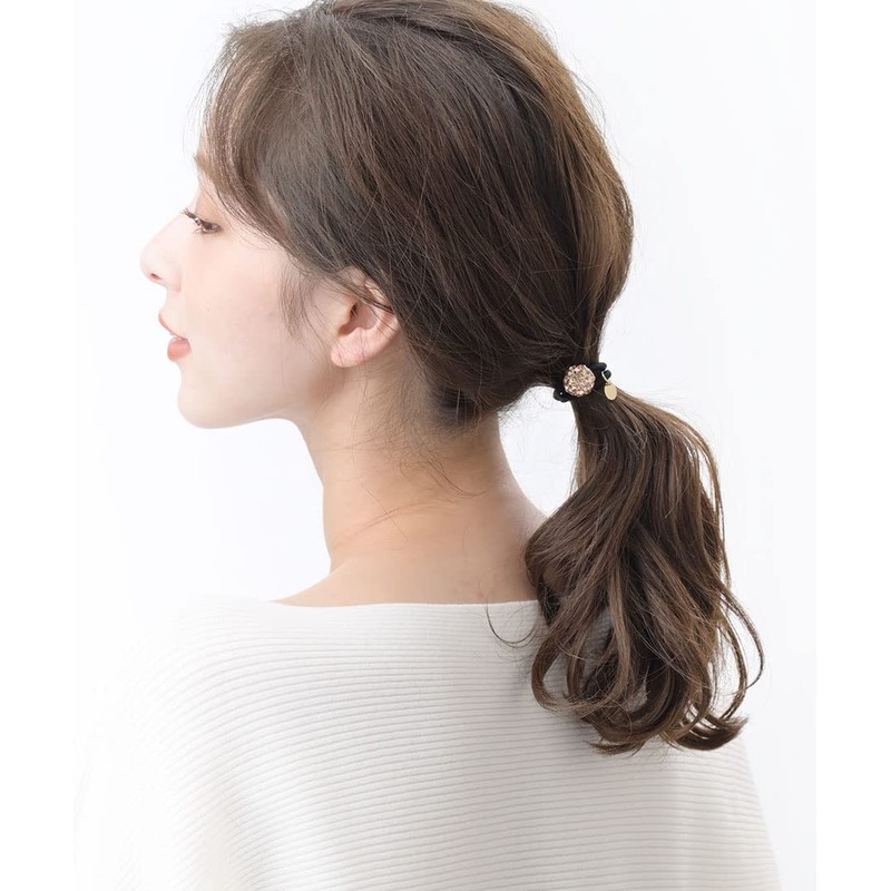 VINGTAINE H7491-PC Rhinestone Ball Hair Elastic Bijou Hair Accessory Simple