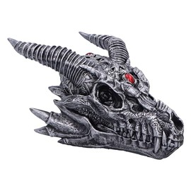 Nemesis Now Tribal Flame 21.5cm, Resin, Silver, Dragon Figure, Silver Dragon Ornament, Collectable Dragon Giftware, Cast in the Finest Resin, Expertly Hand-Painted