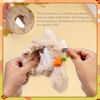 Bunny Plush Kpop Photocard Holder with Keychain, Soft Rabbit ID