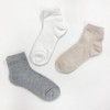 Women's 3-Pair Korean J3 Mesh Ankle Socks Summer Socks White 3-Pack 5ea