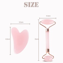 2-in-1 Jade Gua Sha Board Facial Box Set, Face Roller,Beauty Skin Care Tools,Massager for Face, Eyes, Neck For Silky Smooth and Beautiful Skin