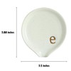 COLLECTIVE HOME - Ceramic Coffee Spoon Rest, Monogram Ceramic Spoon