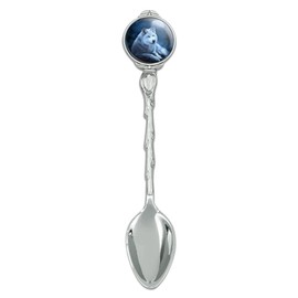 White Wolf Moon Novelty Collectible Demitasse Tea Coffee Spoon