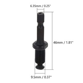 Utoolmart 3Pcs 3/8" Drill Chuck Adapter, to 3/8-Inch(M10 x 15mm) Thread Keyless Drill Chuck Adapter Hexagon Shank for Impact Driver