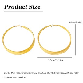 Thick Gold Hoop Earrings for Women Large Gold Hoops Earrings Chunky Statement Hoops Jewelry Trendy