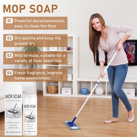 VOKSODHCK Mop Soap Brazilian Waves, Mop Soap Scented, Highly Scented Mop Soap, Luxury Mop Soap Scented, Household Floor Cleaners, Multipurpose Floor Cleaner for Wood, Tile (1PCS)