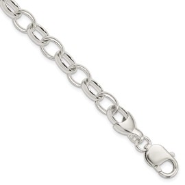 Saris and Things 925 Sterling Silver 8.5inch Fancy Link Bracelet