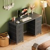 Huuger 47 Inch Computer Desk with 8 Fabric Drawers, Office