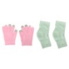 Pink Moisturizing Hand Gloves Touch Screen Prevent Cracked Skin Green