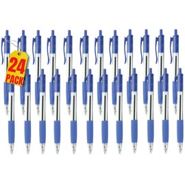 Always23 Ballpoint Pens, Comfort Grip Ballpoint Pen, Comfort Grip & Smooth Writing, Blue Ink, 1mm 24 Pack