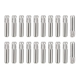 sourcing map Pack of 20 Knurled Head Flat Bevelled End Dowel Pin 2 x 10 mm 304 Stainless Steel Wood Bunk Bed Shelves Support Shelves Elements Fixing
