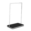predolo Clear Sign Holder Vertical Double Sided Display Picture Photo