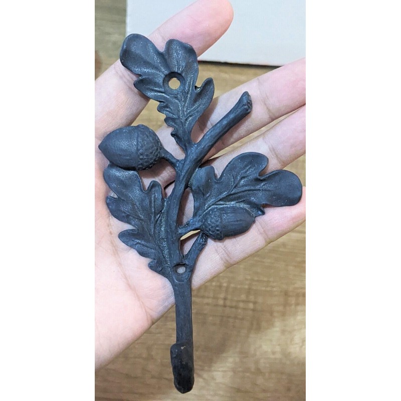 Fyne-Finds Metal Grey Rustic Wall Door Hook Clothes Coat Hat