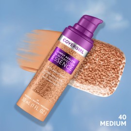 Covergirl Simply Ageless Skin Perfector Essence Foundation, 40 Medium, Tinted Skincare Makeup Hybrid, Sheer Tint, Radiant Finish,Glowy Finish, Vegan Formula, 1.0oz