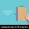 PAPERAGE 72-Pack Composition Notebook Journals, 120 Pages, Kraft Cover with