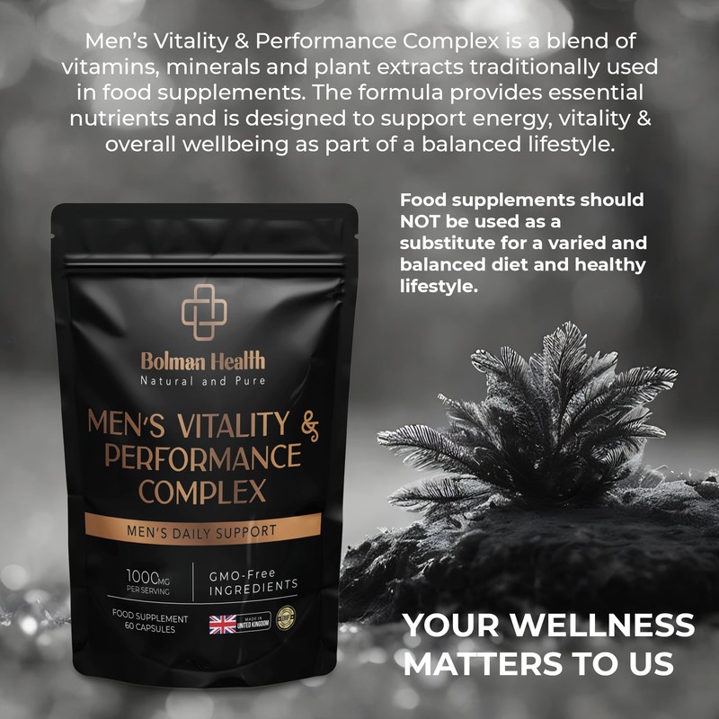 Men’s Vitality & Performance Complex Capsules | Daily Support Supplement