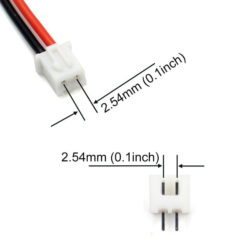 5 Pairs JST-XH 2.54mm 2 Pin 1S Balance Plug Lead