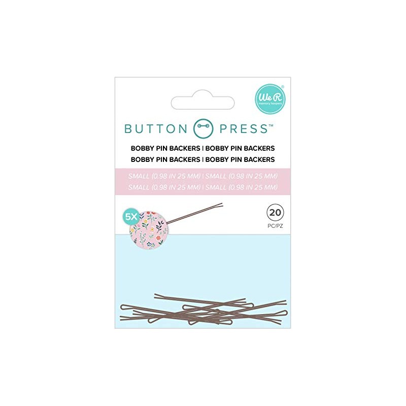 American Crafts/We R Memory 5 Button Press Pins Backers 661075