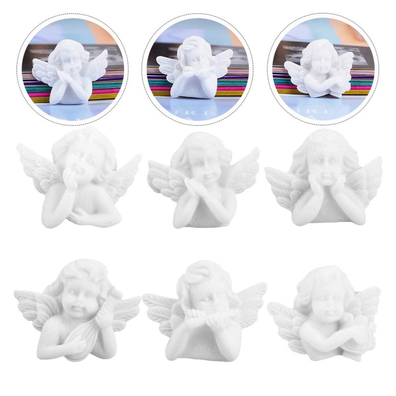 Milisten 30 x Angel Charms, Small Cherub Angel Miniatures, Resin