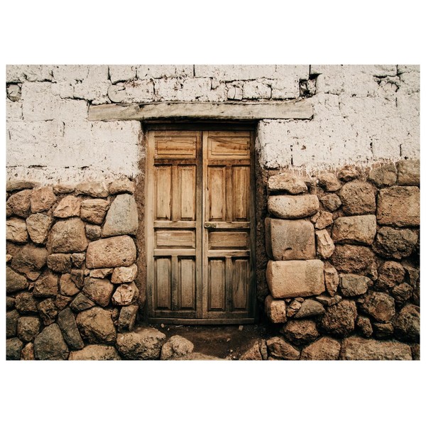 XEYSM 7x5FT Rural Wooden House Brick Wall Photography Backdrop Old