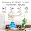 Crane Droplet Ultrasonic Teardrop Cool Mist Air Humidifier, 0.5 Gallon
