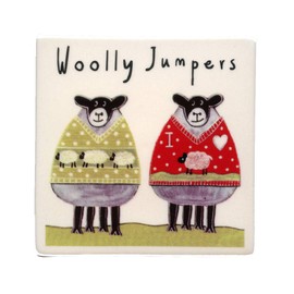Sheep Woolly Jumpers Coaster - 1 Item Random Design