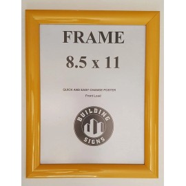BuildingSigns.com Yellow Snap Poster Frame/ Picture Frame / notice frame 8.5 x 11....REF24-10