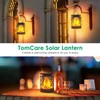 TomCare Solar Lights Outdoor Flickering Flame Solar Lantern Outdoor Hanging