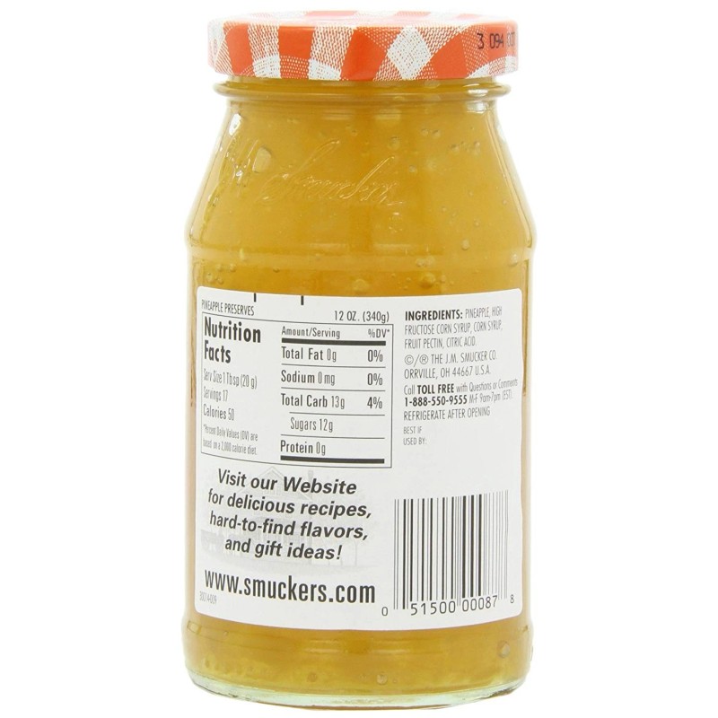 Smucker's Pineapple Preserves, 12 Ounce