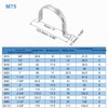 QUARKZMAN Pack of 8 Pipe Clamps for Diameter 75 mm