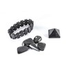 KASHU Shungite Gemstone Set 3 cm Polished Pyramid 5 x