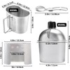 BeGrit Military Canteen Army Canteen WWII US G.I. Style Canteen