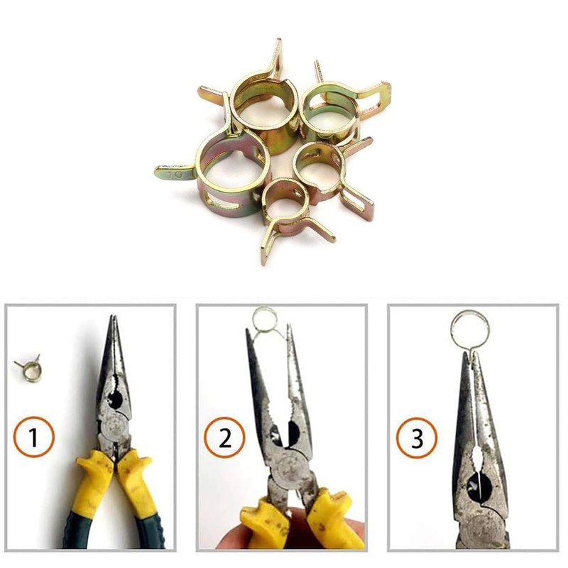 LeTradeJP Hose Clamps, Inner Diameter 0.2 - 0.4 inches (6