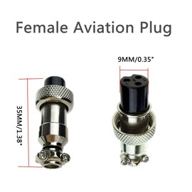 Aviation Connector 3 Pin, Ltsstoreuk 20Pcs GX12 GX12-3 3P 12MM Thread Male Female Wire Panel Metal Connector Plug 5A Circular Aviation Chassis Mount Socket with 10Pcs Aviation Caps