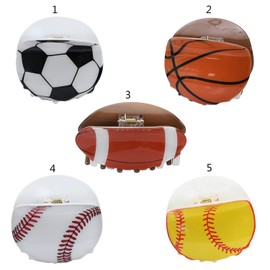 Baseball Unique Basketball Football Hair Claw For Women Cool Girl Hair Grip Hair Barrettes Outdoor Sports Headdress Versatile Hair Ornaments Hair Clips Beauty and Personal Care Suitable for Gifts