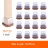 FLOOR GUARD 16PCS Clear Silicone Chair Leg Protectors with Felt