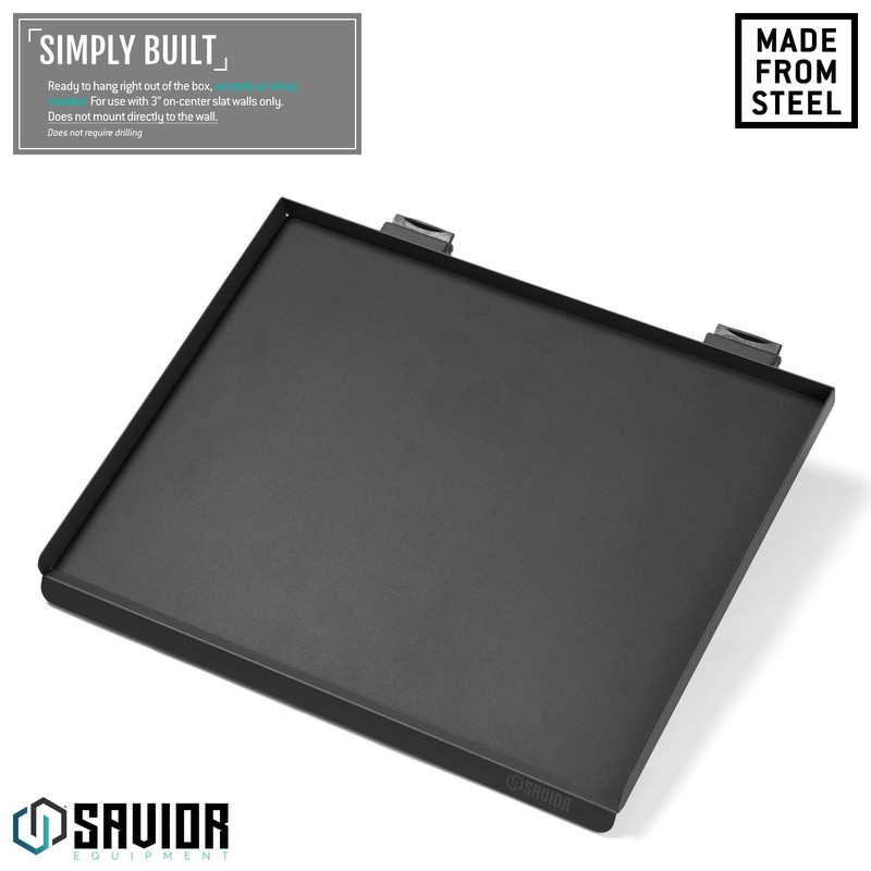 Savior Equipment Wall Rack System Heavy-Duty Steel Folding Table Workbench