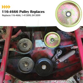 BOSFLAG 116-4666 Pulley Replaces 1-413099, E413099, 280-886 for Toro Z150, Z149, Z153, Z255, Z253, Z256, Z252l, Z287l, Z257, Z255, Z256, Z286E, Z257, Z287l, 52", 62", 70" Side Discharge Mowers