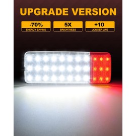 NEIFILES 4PCS LED Interior Door Panel Courtesy Light Compatible with Ford Bronco F150 F250 1992-1996,F350 1992-1997,5X Brighter,Plug & Play Installation,White+Red Light