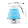 Foldable Kettle 0.6L Travel Silicone Stainless Steel Base Camping Kettle
