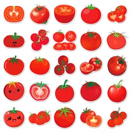 50 Pcs Tomato Vinyl Stickers,Tomato Graffiti Stickers,Vinyl Waterproof Sticker for Kids Teens Girls,for Phone Laptop Bottles Skateboard Computer Phone Luggage Guitar Gifts Sticker