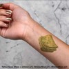 4 x 'Green Tortillas' Temporary Tattoos - Water Resistant, Skin-Safe,