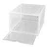 Shoe Storage Box Clear Acrylic with Magnet Front Door Stackable